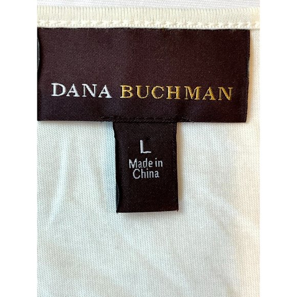 Dana Buchman Women Floral Sleeveless Tank Top Sequin Cream Red Size Large - Picture 5 of 7